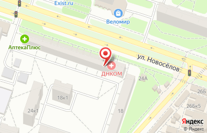 Магазин Великолукский мясокомбинат на улице Новосёлов, 24 на карте