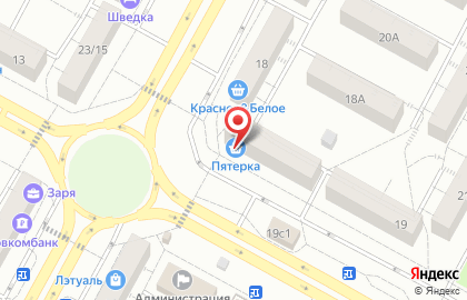 Продуктовый магазин Пятёрка в Центральном районе на карте
