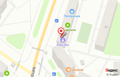 Универсам Пятёрочка в Мурманске на карте
