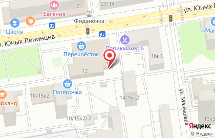 Спутник на улице Юных Ленинцев на карте