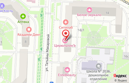 Федеральная сеть салонов красоты ЦирюльникЪ в Косино-Ухтомском районе на карте