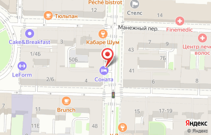 Джаз-кафе Красный лис на улице Маяковского на карте