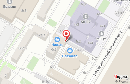 Общежитие в Москве на карте