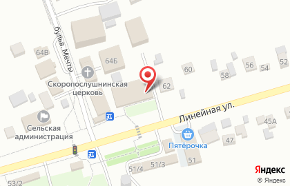 Магазин разливного пива ПивКо на Линейной улице на карте