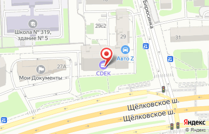 Магазин автозапчастей АВТО Z на Щёлковском шоссе на карте