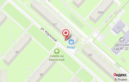 Продуктовый магазин Кедр в Мотовилихинском районе на карте