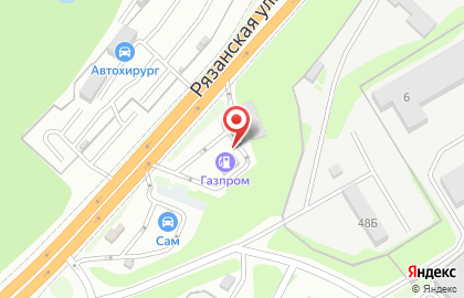 СТО Газпром на Рязанской улице на карте