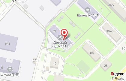 Детский сад №418 на Краснополянской улице на карте