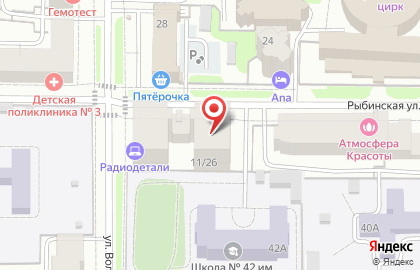 Алисия на Рыбинской улице на карте