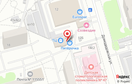 Строймаркет на Домодедовской улице на карте