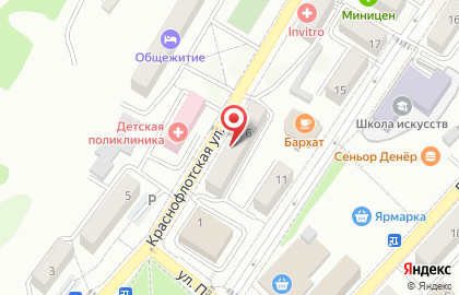 Магазин товаров для здоровья на Краснофлотской улице на карте