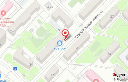 Магазин товаров для дома Хозторг в районе Аэропорт на карте