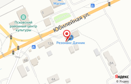 Центр строителей и садоводов Резонанс-дачник на Юбилейной улице на карте