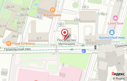 Посольство Ирландии в г. Москве на карте