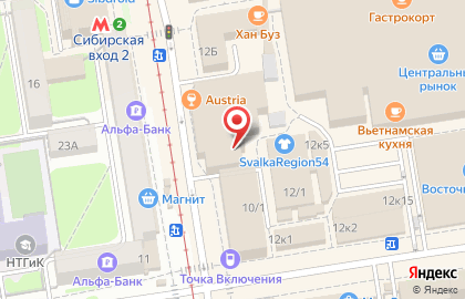 Юридическая компания Авангард в Заельцовском районе на карте
