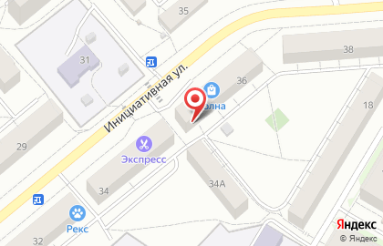 Магазин по продаже фруктов и овощей на Инициативной улице на карте