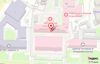 Областная клиническая онкологическая больница на улице Чкалова на карте