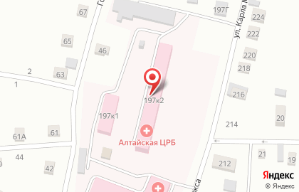 Больница Алтайская центральная районная больница на карте