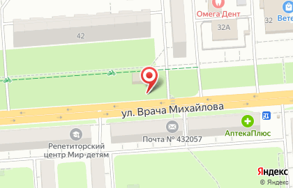 Аптека низких цен на улице Врача Михайлова на карте