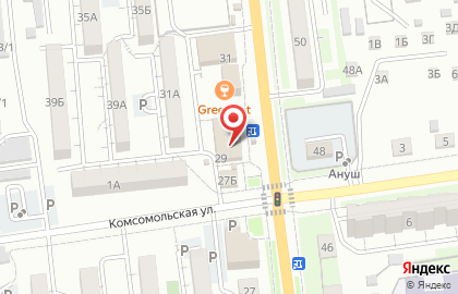Магазин фруктов и овощей на улице Ленинградской на карте