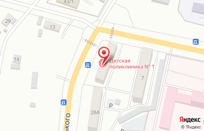 Детская поликлиника №1 Городская больница №1 на карте