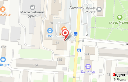 Торговый центр Техник в Южно-Сахалинске на карте