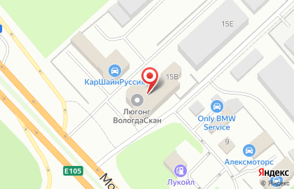 Автодопуск на Московском шоссе на карте