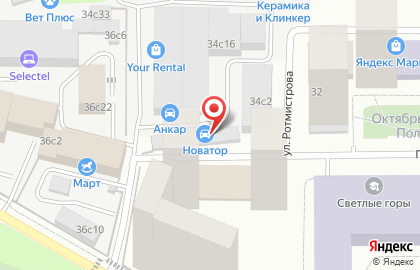 Пункт техосмотра на улице Берзарина на карте