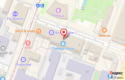 Перекресток в Октябрьском районе на карте