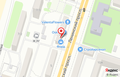 Парикмахерская Олимп в Левобережном районе на карте