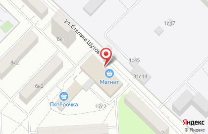 Супермаркет Магнит на улице Степана Шутова на карте