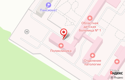 Областная детская клиническая больница на улице Серафимы Дерябиной на карте