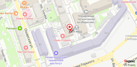 Многопрофильная клиника Ника Спринг в переулке Могилевича на карте