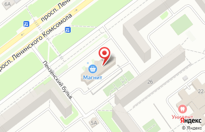 Спортивный клуб FLEX GYM на проспекте Ленинского Комсомола на карте