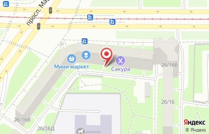 Зоосалон Татьяны Баженовой на проспекте Маршала Жукова на карте