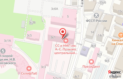 Станция скорой и неотложной медицинской помощи им. А.С. Пучкова на метро Сухаревская на карте