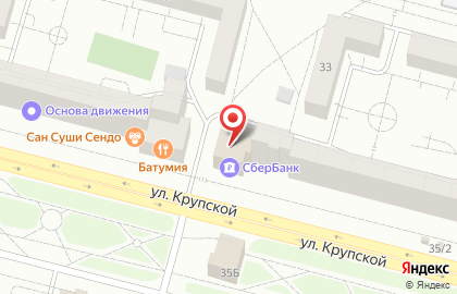 Банкомат Байкальский Банк Сбербанка России, Центральный округ на улице Крупской, 35а на карте