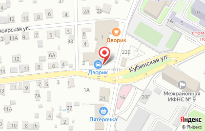 СТО Автодворик в Краснооктябрьском районе на карте