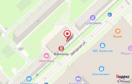 Ресторан Bahroma на Звёздной улице на карте