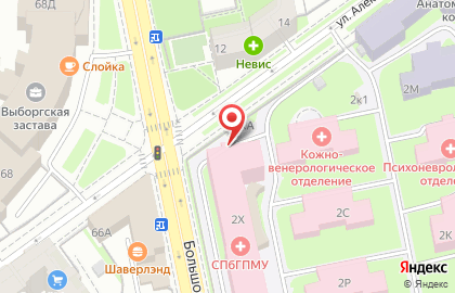 Перинатальный центр Клиническая больница, СПбГПМУ на Литовской улице на карте