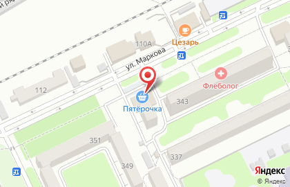 Супермаркет Пятерочка на улице Маркова на карте