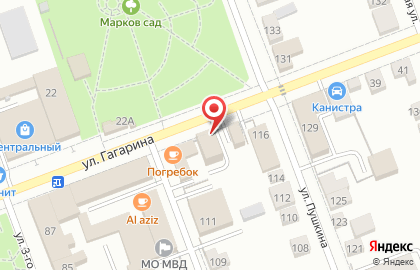 Центр страховых услуг на улице Гагарина на карте