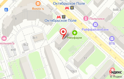 Кулинария Ля Фантази на метро Октябрьское поле на карте