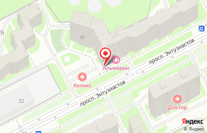 Банкомат СберБанк на проспекте Энтузиастов на карте