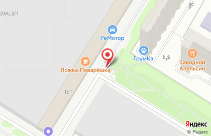 Продовольственный магазин на улице Малиновского на карте