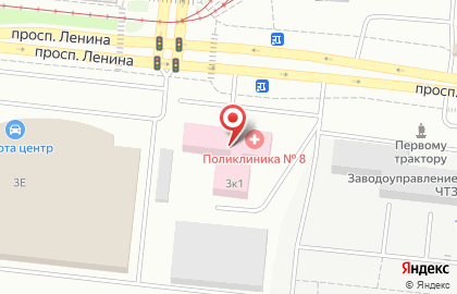 Городская клиническая поликлиника №8 на проспекте Ленина на карте