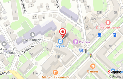 Банк Первомайский на улице Тельмана в Туапсе на карте