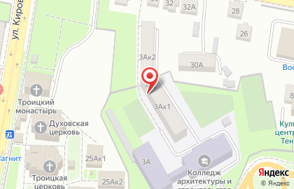 Общежитие Пензенский многопрофильный колледж в Ленинском районе на карте