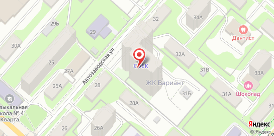 Студия массажа Белый Лотос на Автозаводской улице на карте