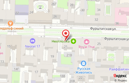 Продуктовый магазин на Фурштатской, 21 на карте